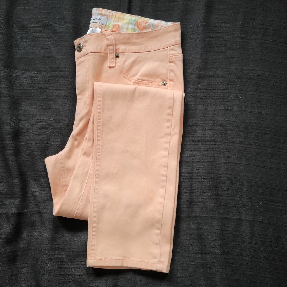 Light Orange Skinny Leg Pants